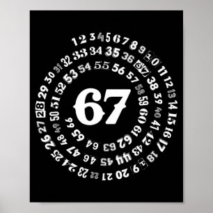 Six Seven Meme 6-7 Spiral Numbers Print Gen Z Gen 
