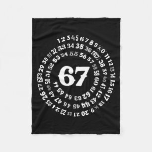 Six Seven Meme 6-7 Spiral Numbers Print Gen Z Gen Fleece Blanket