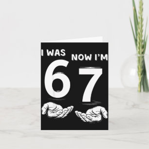 Six Seven Meme 7 Year Old Birthday Shirt Was 6 Now Card