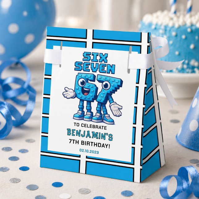 Six Seven Meme 7th Birthday | Funny Trendy Favour Box (Six Seven Meme 7th Birthday | Funny Trendy Favor Boxes
)
