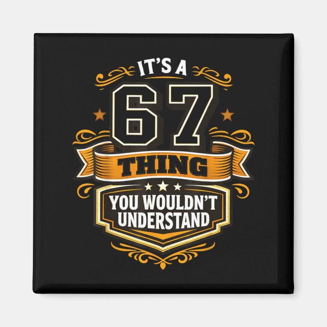Six Seven Meme a 67 Thing Wouldnt Understand Funny Magnet (Front)
