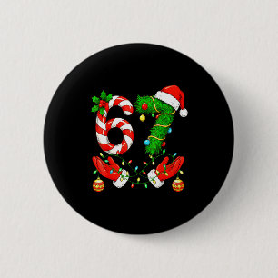 Six Seven Meme Christmas 67 Santa Funny Christmas 6 Cm Round Badge