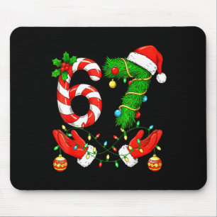 Six Seven Meme Christmas 67 Santa Funny Christmas  Mouse Pad
