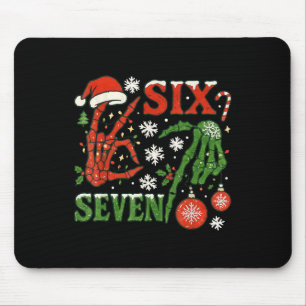 Six Seven Meme Christmas 6-7 Christmas Skeleton Ha Mouse Pad