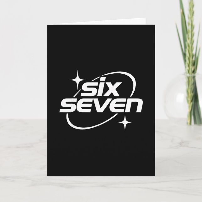 Six Seven Meme Cool Y2k 67 Gen Alpha Slang  Card (Front)