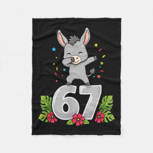 Six Seven Meme Dabbing Baby 67 Funny Gen Z Apha  Fleece Blanket