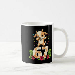 Six Seven Meme Dabbing Baby Goat 67 Funny Gen Z Ap Coffee Mug