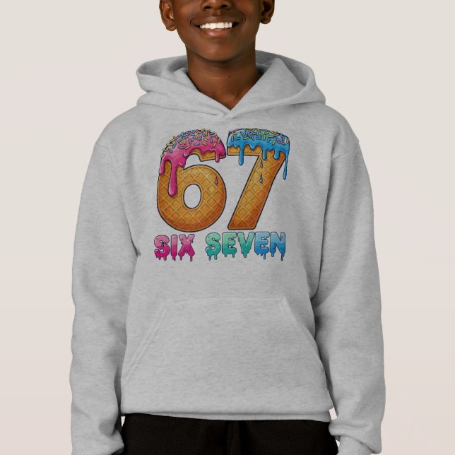 Six Seven Meme Drippy Donut Ice Cream (Front)