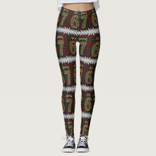 Six Seven Meme Festive Plaid Pattern 67 Christmas Leggings