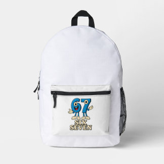 Six Seven Meme Gen Z Printed Backpack