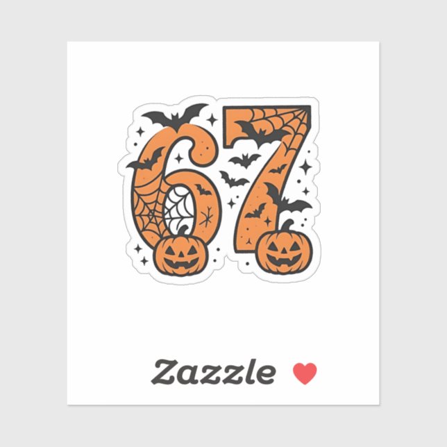  Six Seven Meme Halloween 67 Mason Spooky  (Sheet)