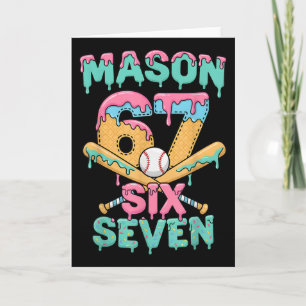 Six Seven Meme Mason Ice Cream Drip Funny Bysebyll Card