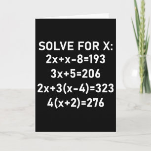 Six Seven Meme Math Algebra Pun Solve For X 67 Bra Card