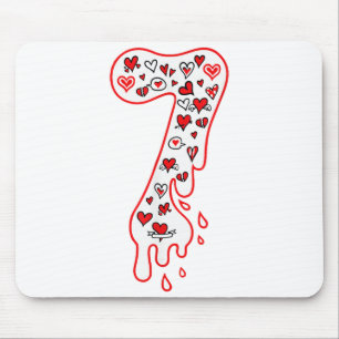 Six Seven Meme Number 7 Couples Matching Valentine Mouse Pad