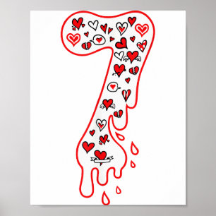 Six Seven Meme Number 7 Couples Matching Valentine Poster