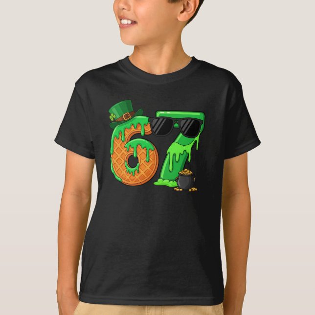 six seven meme saint Patrick day 2026 T-Shirt (Front)
