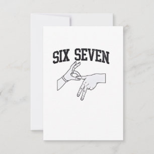 Six Seven Meme Viral 67 Mason Sign Language Thank You Card