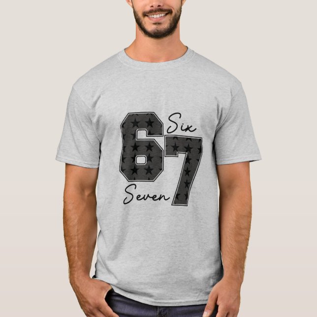 Six Seven Pop Culture Vibe Graphic T-Shirt (Front)