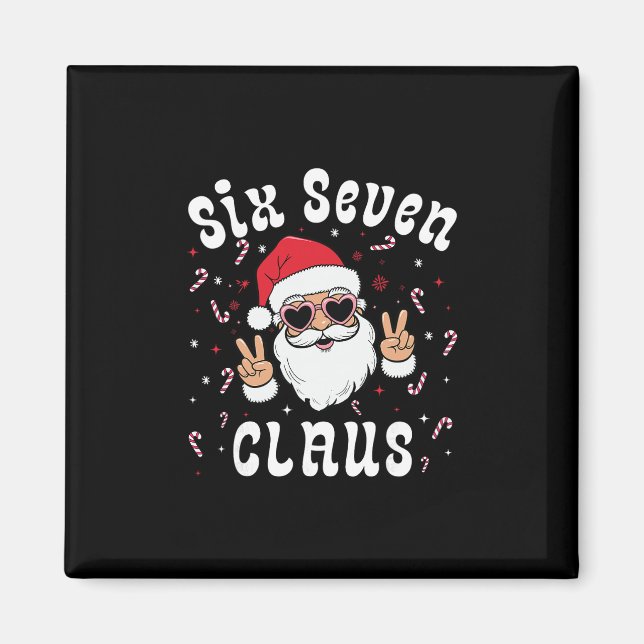 Six Seven Santa Claus Funny 67 Christmas Meme Boys Magnet (Front)
