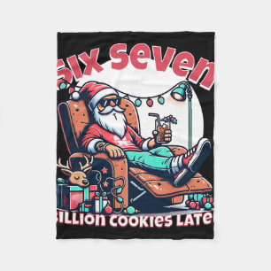 Six Seven Santa Cookies For Funny Christmas Meme D Fleece Blanket