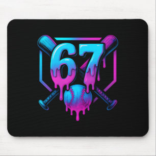 Six Seven Sell Ice Cream Drip Cool 67 Gen Alpha Sl Mouse Pad