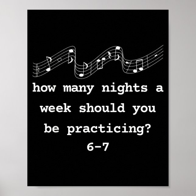 Six Seven Shirt, Music Teacher 6 7 Funny Number 67 Poster (Front)