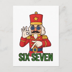 Six Seven Snowman Christmas Nutcracker 6 7 Xmas Invitation Postcard