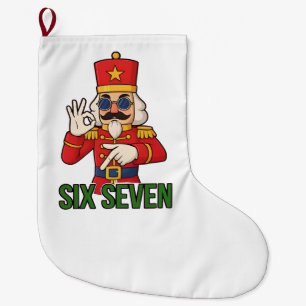 Six Seven Snowman Christmas Nutcracker 6 7 Xmas  Large Christmas Stocking