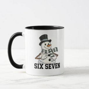 Six Seven Snowman Christmas Santa 6 7 Xmas Mug