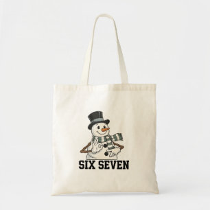 Six Seven Snowman Christmas Santa 6 7 Xmas Tote Bag