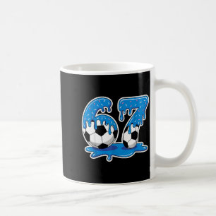Six Seven Soccer Ice Cream Drip Funny Design  Coffee Mug