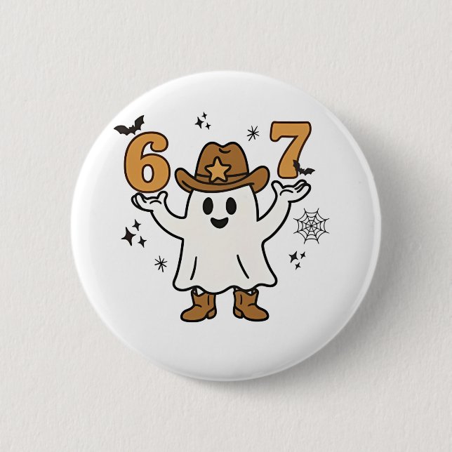 Six Seven Spooky Halloween Sport 67 Mason Meme 6 Cm Round Badge (Front)