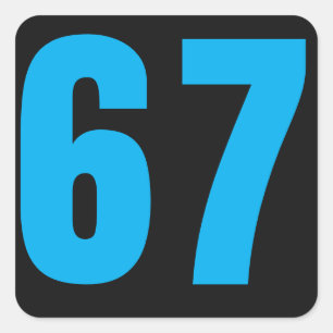 Six Seven Square Sticker
