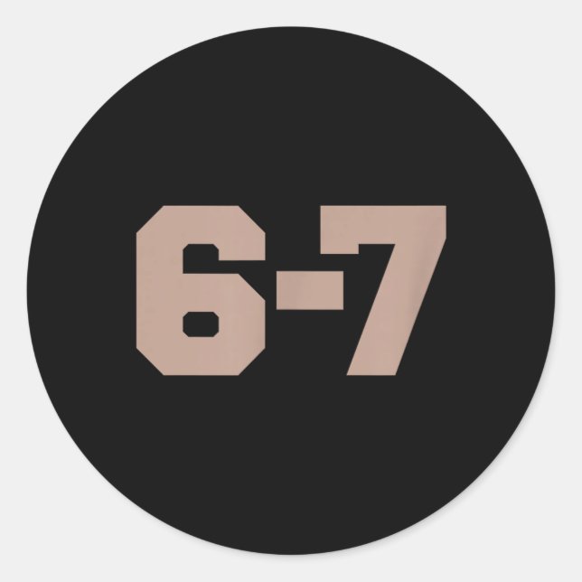 Six Seven Trending 67 Logo _1  Classic Round Sticker (Front)