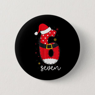 Six Seven Trending 67 Merry Christmas  6 Cm Round Badge