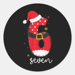 Six Seven Trending 67 Merry Christmas Classic Round Sticker