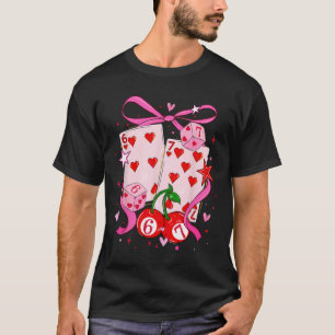 Six Seven Valentine Cards Dice 6 7 Funny Coquette T-Shirt