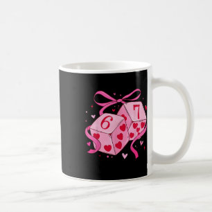 Six Seven Valentine Dice 6 7 Coquette 67 Women Men Coffee Mug