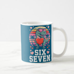Six Seven Valentine’s Day Dinosaur T-rex For Kids  Coffee Mug