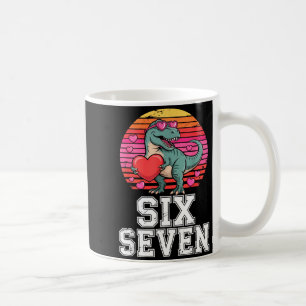 Six Seven Valentine’s Day Dinosaur T-rex For Kids  Coffee Mug