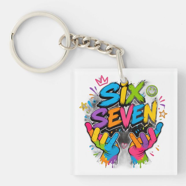 SIX SEVEN VIBES KEY RING (Front)