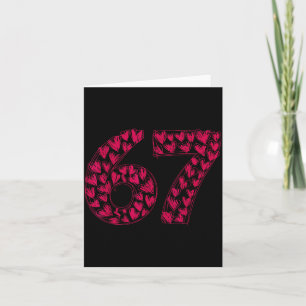 Six Seven Viral Sketch Heart 67 Cute Valentine Sch Card