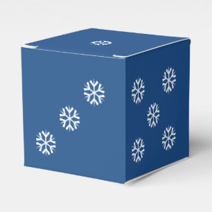 Six-Sided Die with White Snowflakes Dice Favour Box