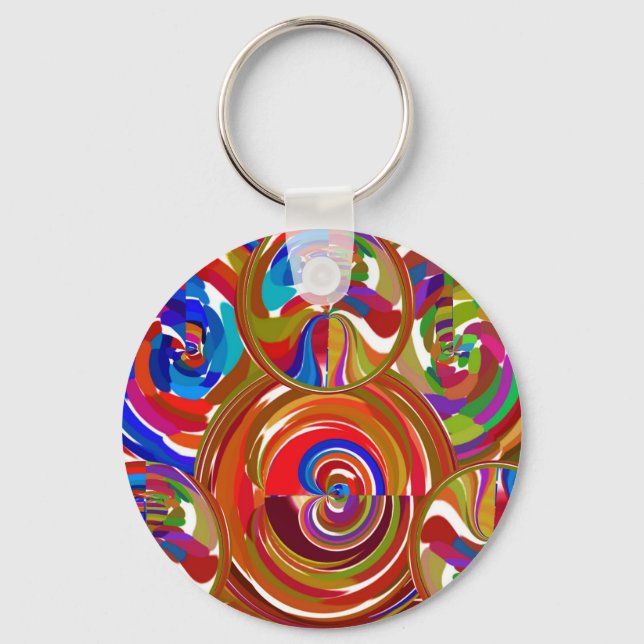 Six Sigma Circles - Reiki Colour Therapy Plates V8 Key Ring (Front)