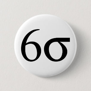 Six Sigma (Lean Six Sigma) 6 Cm Round Badge