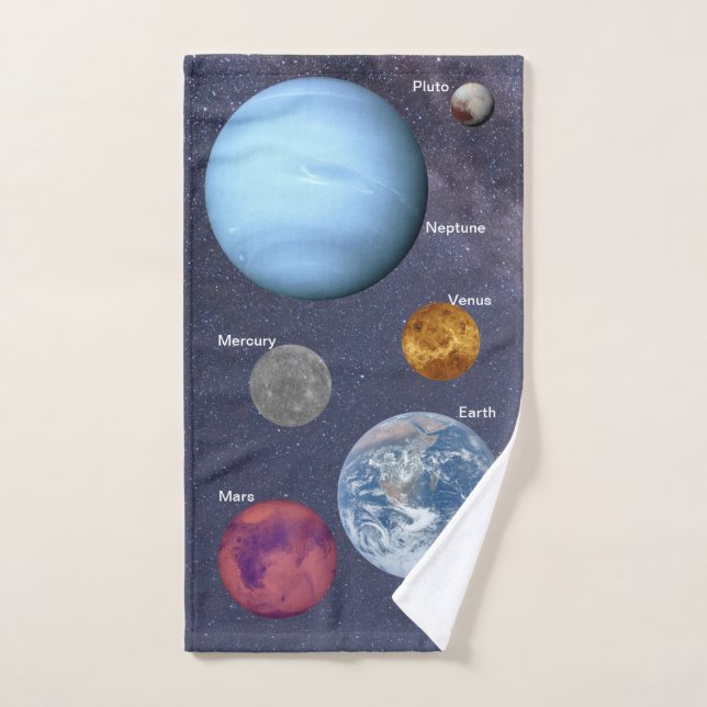 Six smallest planets hand towel (Hand Towel)