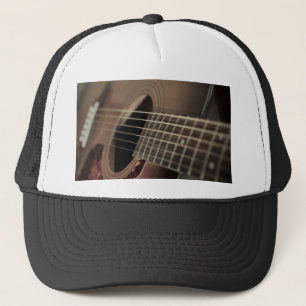 Six String Acoustic Guitar Trucker Hat