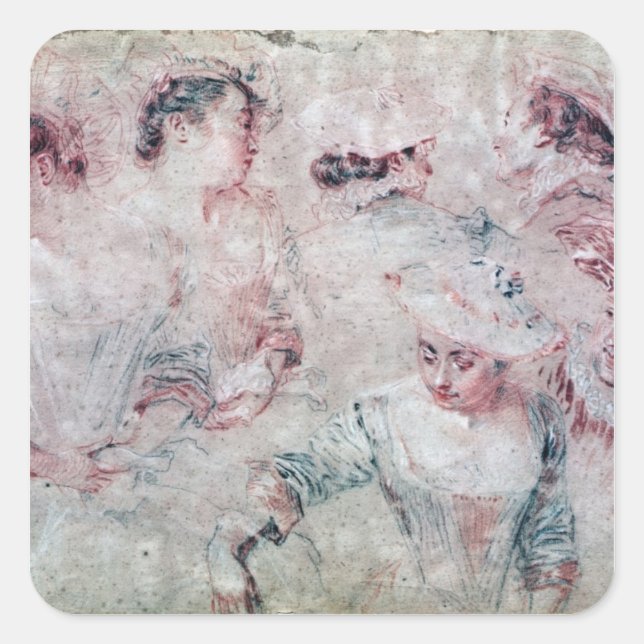 Six Studies Square Sticker (Front)