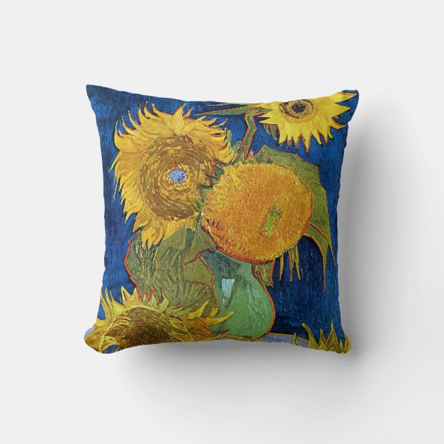 Six Sunflowers, Van Gogh Cushion (Front)
