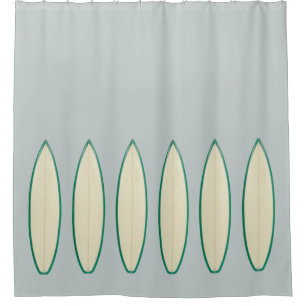 six surfboards cool surfing shower curtain